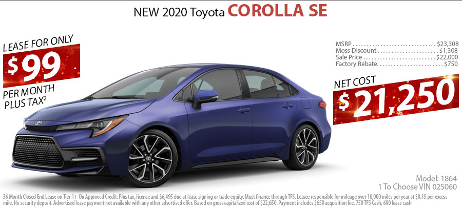 NEW 2020 Toyota Corolla SE