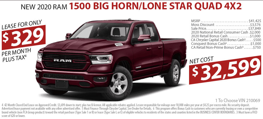 NEW 2020 Ram 1500 Big Horn/Lone Star Quad Cab 4x2